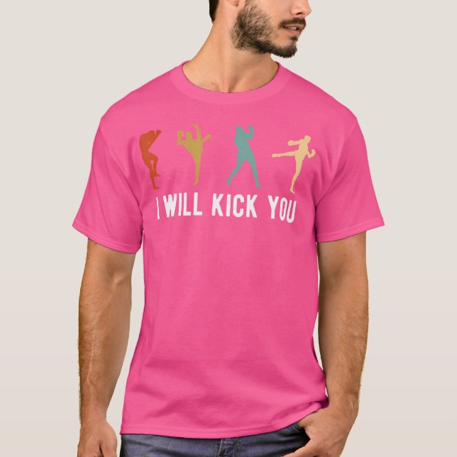 T-shirt Je Te Te Frappe Kickboxer Kickboxer (Devant)