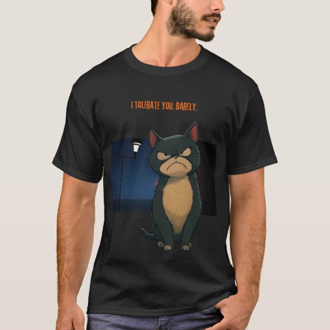 T-shirt Je te tolère. À peine (Devant)