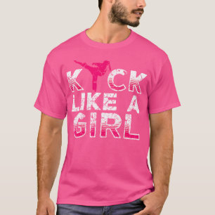 T-shirt Je Tire Comme Une Fille-Karate Kickboxing Girls