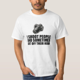 T-shirt Je tire des personnes et découpe parfois leur tête