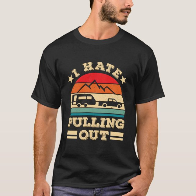 T-shirt Je tire ma remorque de camping (Devant)