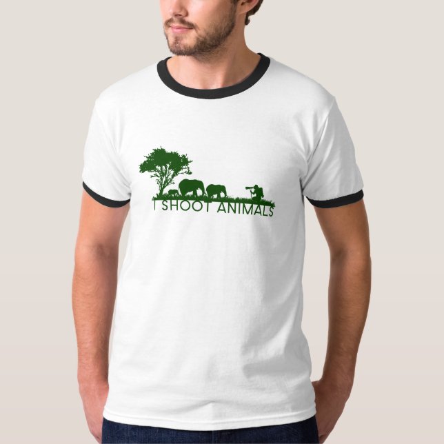 T-shirt je tire sur des animaux (Devant)