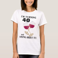 Je tourne 40 et verres de vin wining de parties