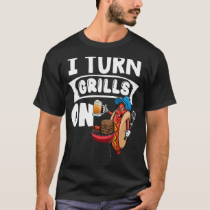 T-shirt Je Tourne Des Grillades Sur Les Femmes Hot Dog & B
