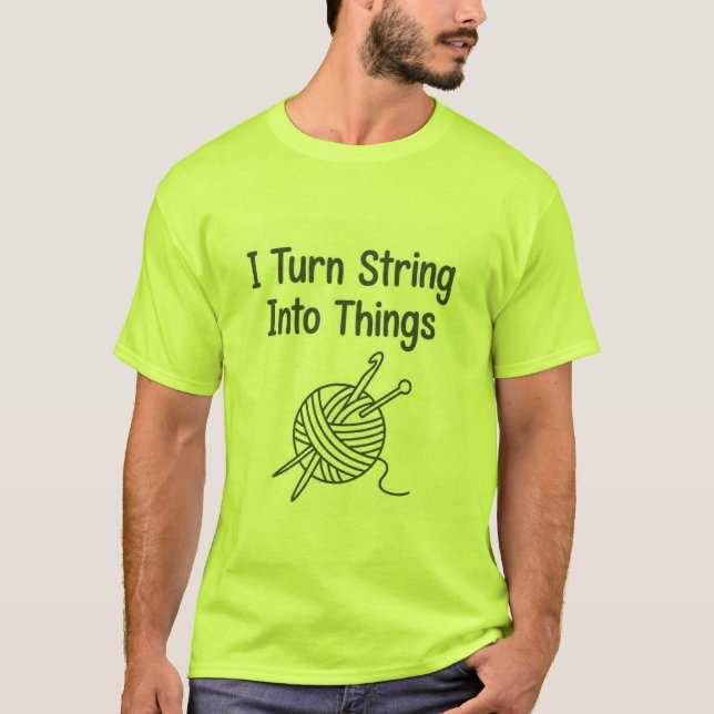 T-shirt Je Transforme la Corde en Objets (Devant)