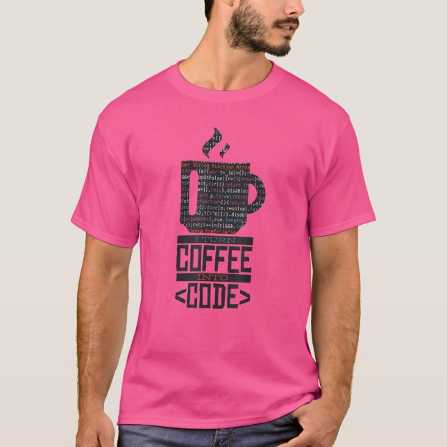 T-shirt Je Transforme Le Café En Technicien En Cryptologie (Devant)