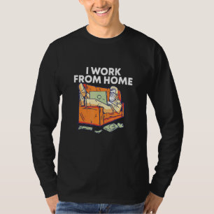 T-shirt Je Travaille À Partir De Home Office Employé Entre