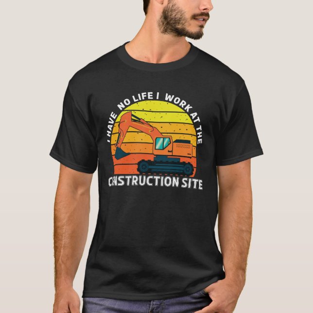 T-shirt Je Travaille Au Bâtiment Du Bâtiment Du Site De Co (Devant)