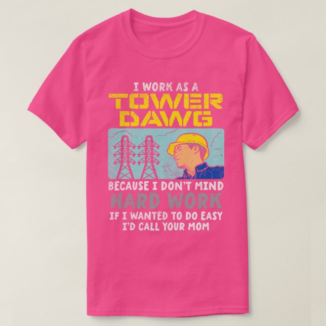 T-shirt Je Travaille Comme Un Dawson (Design devant)