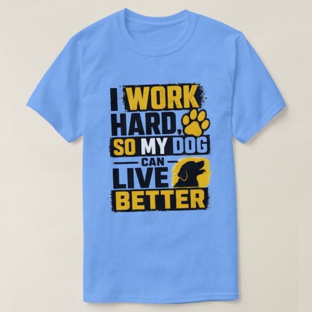 T-shirt Je travaille dur Conception de citation pour amate (Design devant)