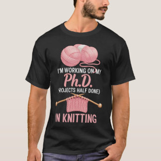 T-shirt Je Travaille Mon Doctorat Couture Crochet Tricot