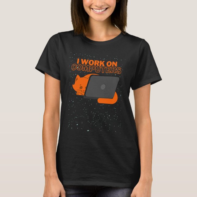T-shirt Je Travaille Sur Ordinateurs Ca Je Suis Programmeu (Devant)