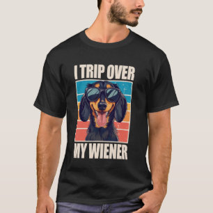 T-shirt Je trébuche sur mon dachshund wiener