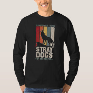 T-shirt Je trouve des chiens errants Chasseurs de coyotes