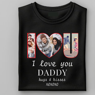 T-shirt Je ♥ U Moderne Personnalisé Je T'Aime Papa Maman 3