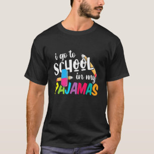 T-shirt Je Vais À L'École Dans Mon Pajamas Online Virtual