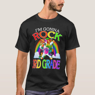 T-shirt Je vais aller Rock 3e grade Unicorne Arc en ciel R