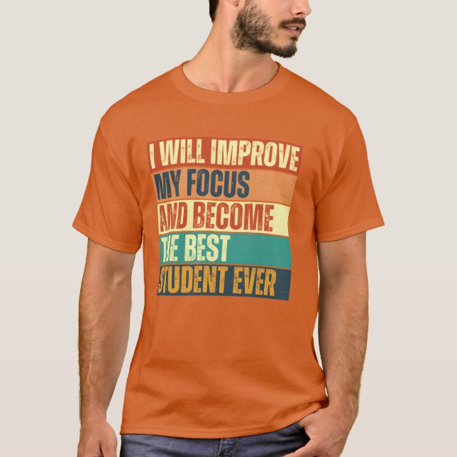 T-shirt Je vais améliorer ma concentration fille (Devant)