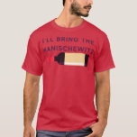 T-shirt Je vais apporter l'Hanoukka juive Manishewitz drôl<br><div class="desc">Je vais apporter l'Hanoukka juive Manishewitz Funny.</div>