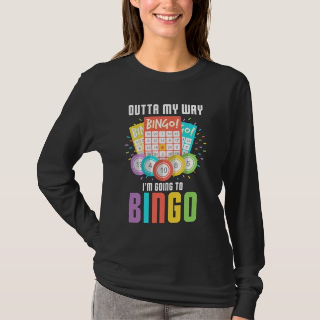 T-shirt Je vais au jeu d'Humour du joueur de bingo (Devant)