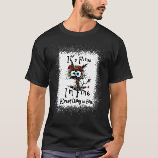 T-shirt Je vais bien tout va bien Chat Christma