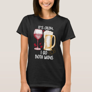 T-shirt Je vais dans les deux sens du vin de bière