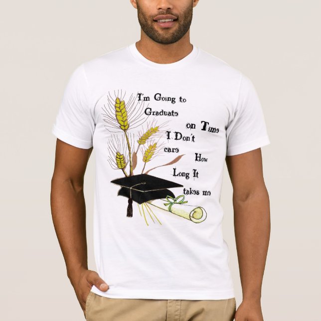 T-shirt Je Vais Diplômer À Temps (Devant)