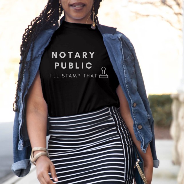 T-shirt Je vais étouffer ce drôle Noir Noir Notaire Public (Créateur téléchargé)