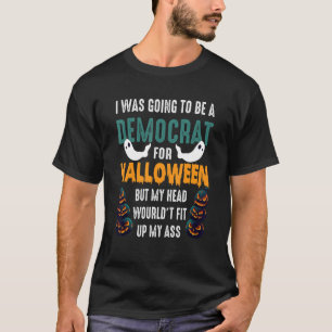 T-shirt Je Vais Être Démocrate Pour Halloween Jack O