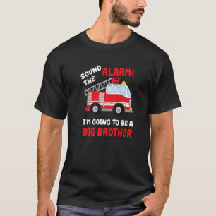 T-shirt Je vais être un Big Brother Firetruck Baby Revea