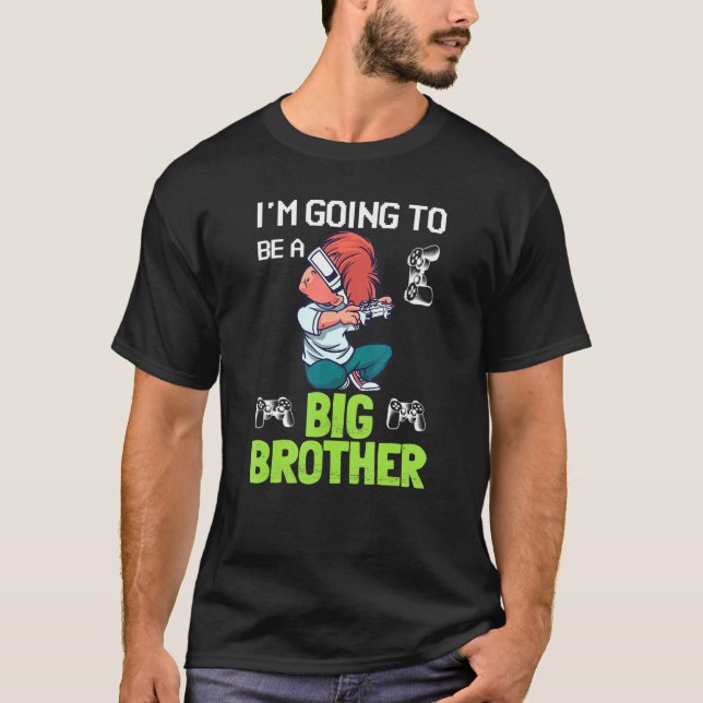 T-shirt Je Vais Être Un Big Brother Gamer Enfant Vidéo G (Devant)