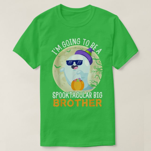 T-shirt Je Vais Être Un Big Brother spooktacular Ghost An (Design devant)