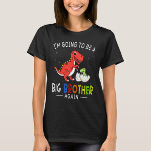 T-shirt Je vais être un grand frère à nouveau 2023 Dinosau