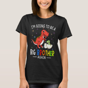 T-shirt Je vais être un grand frère encore 2023 Dinosaure
