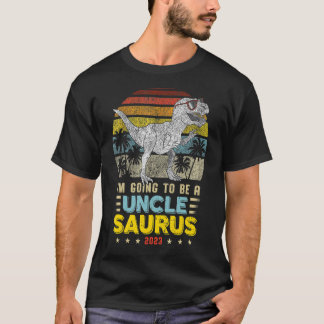 T-shirt Je vais être un oncle Saurus 2023 Grossesse Anno
