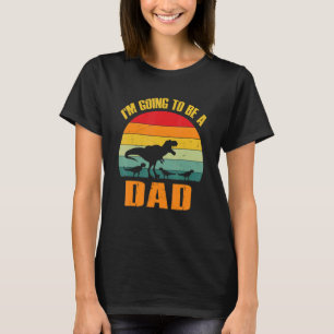 T-shirt Je vais être un papa Dinosaur Rex Vintage