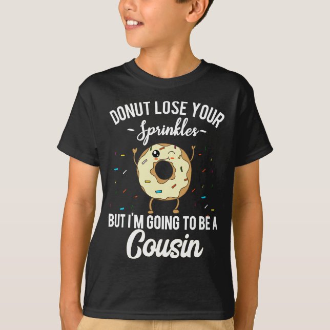 T-shirt Je vais être une fille de Grossesse Cousin Funny D (Devant)