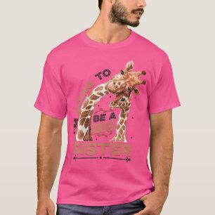 T-shirt Je vais être une grande soeur 2023 Giraffe annonce