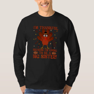 T-shirt Je vais être une grande sœur Je suis reconnaissant