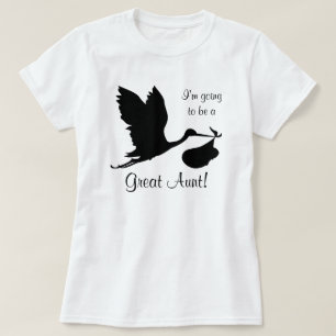 T-shirt Je vais être une grande tante Black Stork