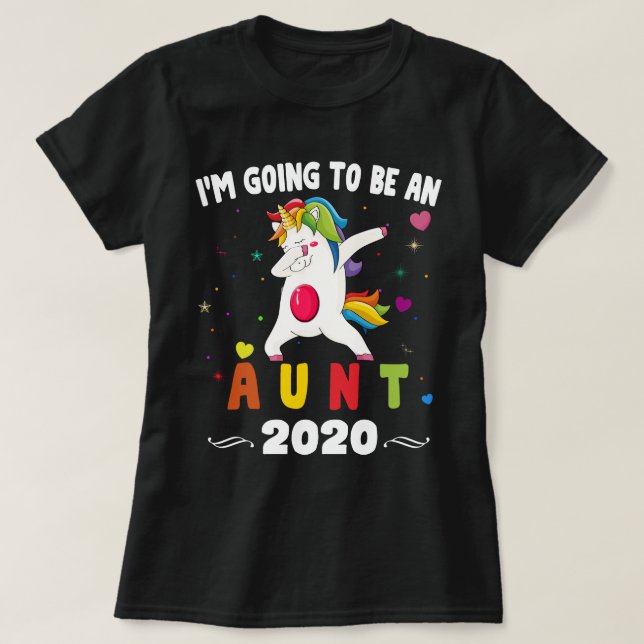 T-shirt je vais être une tante 2020 (Design devant)