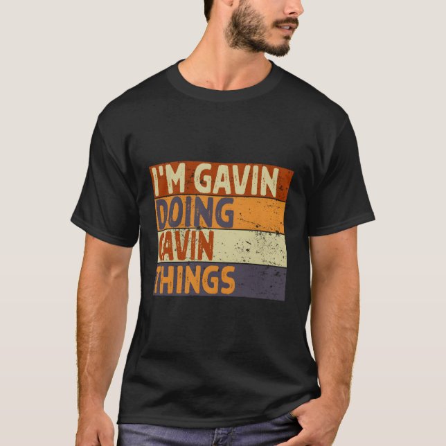 T-shirt Je Vais Faire De La Blague À Gavin Things (Devant)