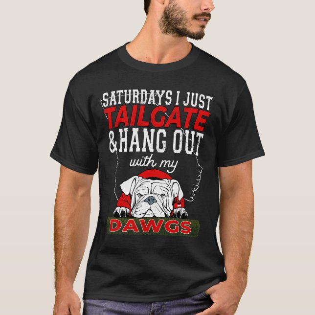 T-shirt Je Vais Juste Tailgate Et Hangout Avec Mes Dawson  (Devant)