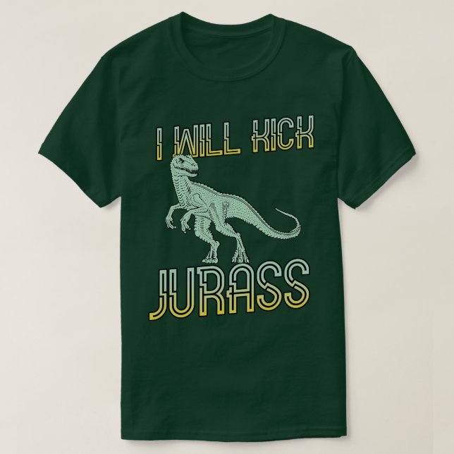 T-shirt Je vais lancer Jurass (Design devant)
