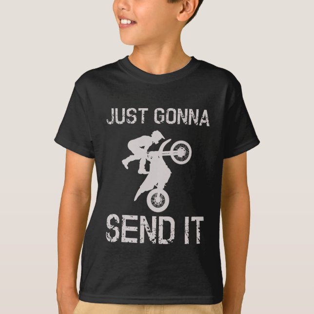 T-shirt Je Vais L'Envoyer Vélo De Chemin (Devant)