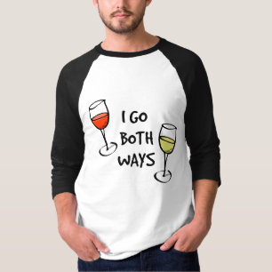 T-shirt Je vais les deux verres de vin de manières