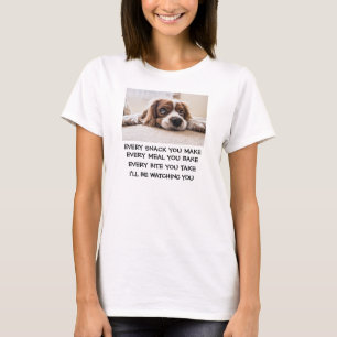 T-shirt Je vais vous regarder Snack Meal Bite nourriture c