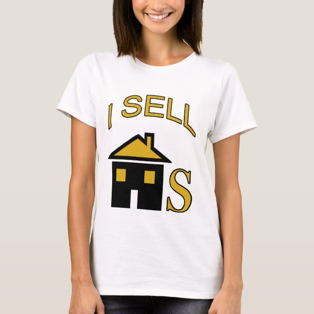 T-shirt Je vends des maisons (le T-shirt) (Devant)