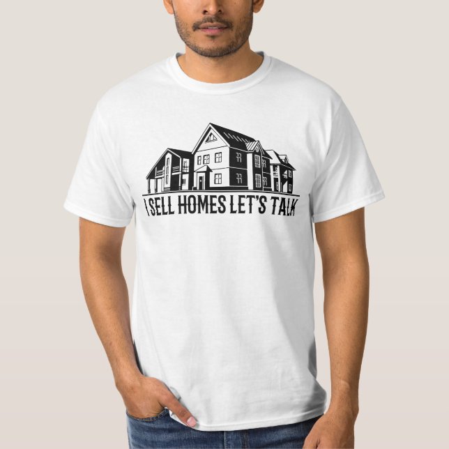 T-shirt Je vends des maisons Parlons - Cadeau de l'agent i (Devant)