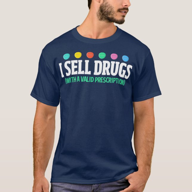T-shirt Je Vends Des Médicaments Drôle Pharmacien Concessi (Devant)